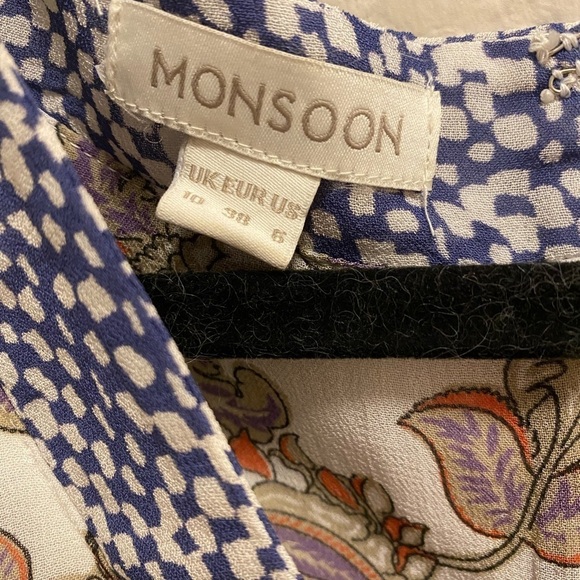 Monsoon Ragdoll Style Contrast Print Short Sleeve Tunic Dress Size 6 - Picture 7 of 8
